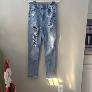 American Eagle Distressed Blue Jeans Size 00